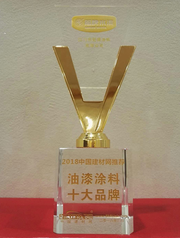 油漆涂料十大品牌獎杯